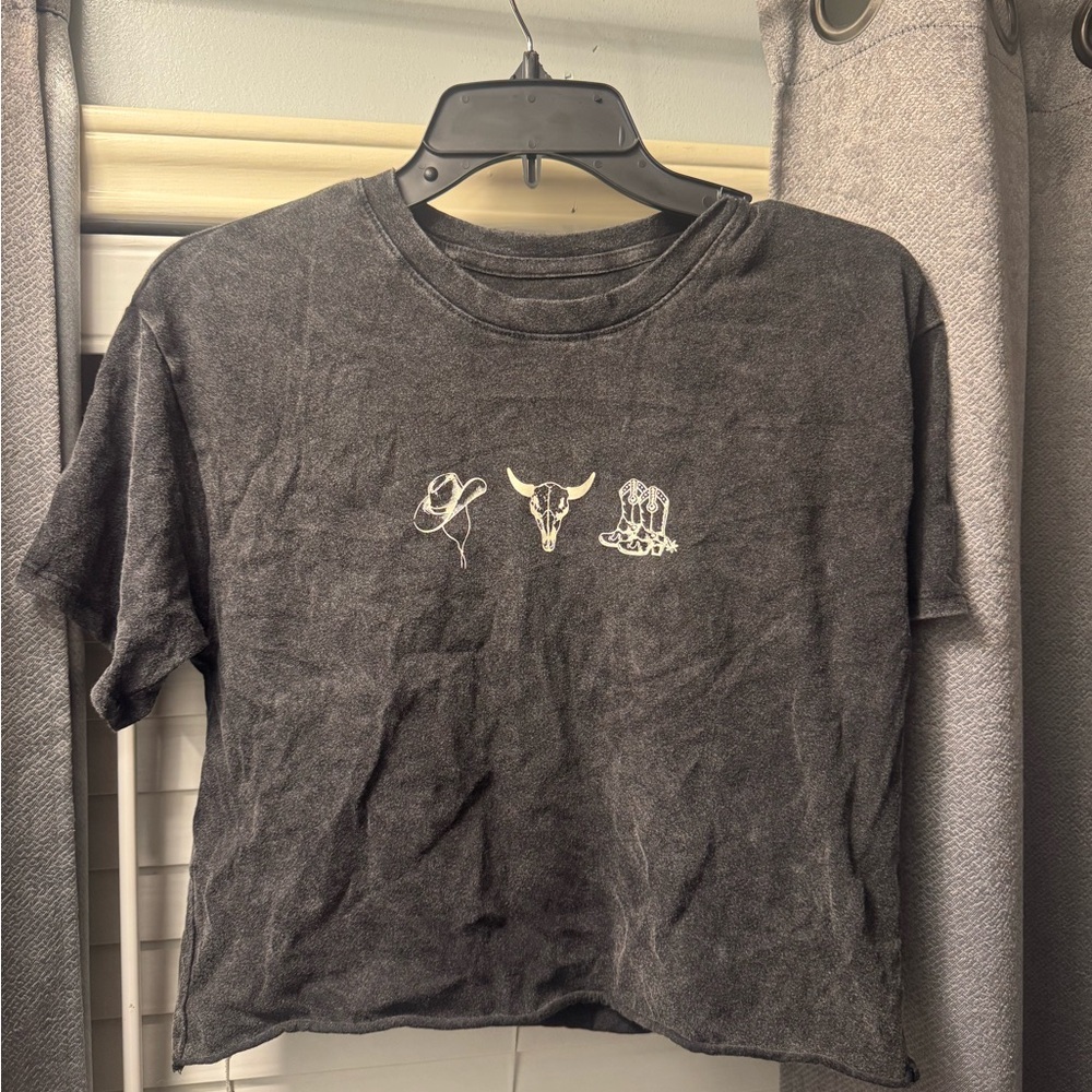 Organic Generation Western Graphic Crop Top Small